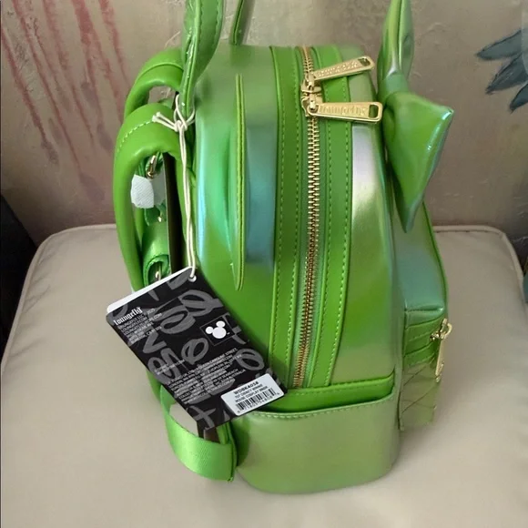 Loungefly Disney Minnie Mouse Classic series Emerald  Iridescent BP New! - Picture 10 of 13